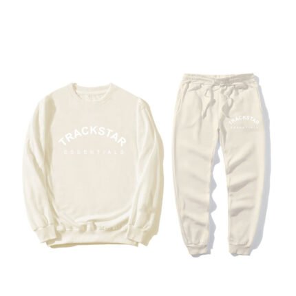 Trackstar London Logo Relaxed Tracksuit - Cream