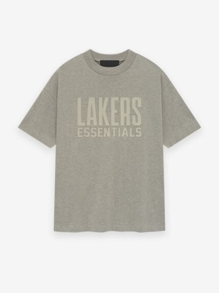Essentials Lakers Tee Warm Heather front side