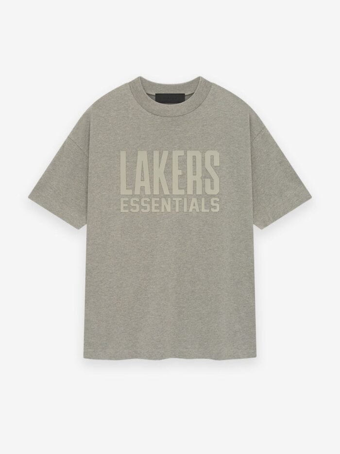 Essentials Lakers Tee Warm Heather front side