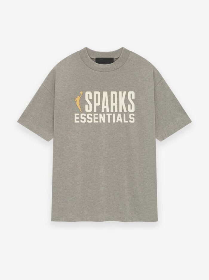 Essentials Sparks Tee Warm Heather front side