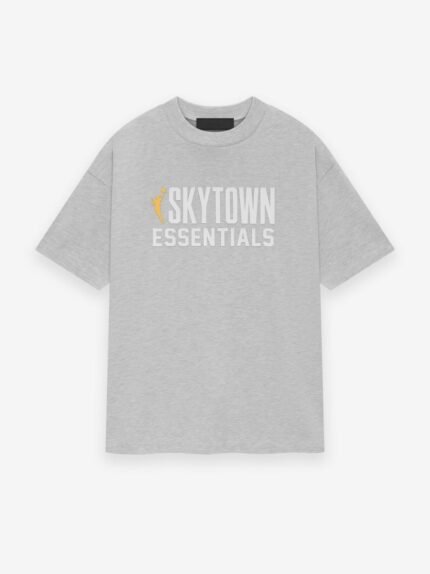 Essentials Sky Tee Light Heather front side