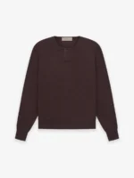 Womens Ls Henley Plum in front side
