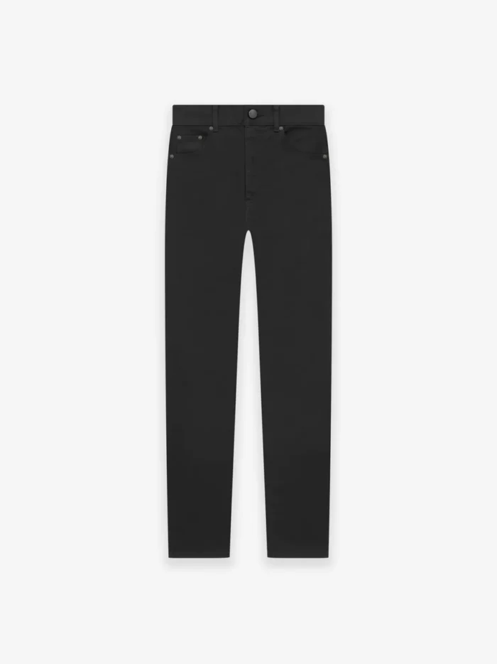5 Pocket Jean Jet Black in front side