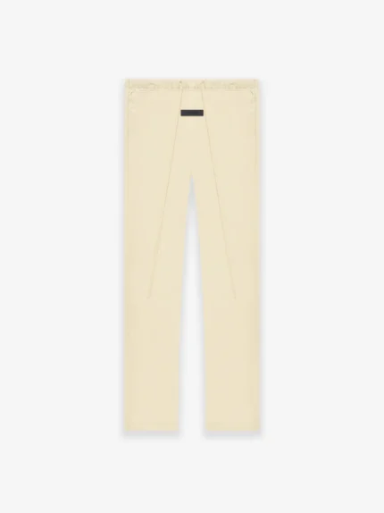 Womens Relaxed Trouser With Foldover Waistband Egg Shell