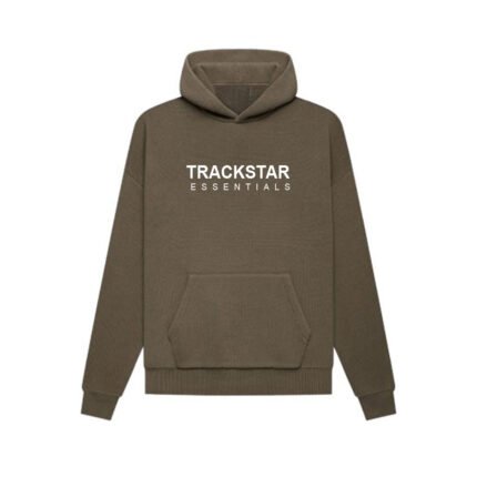 Trackstar Essentials Graphic Hoodie For Men - Dark Brown