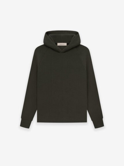 Kids Essentials Knit Hoodie Black