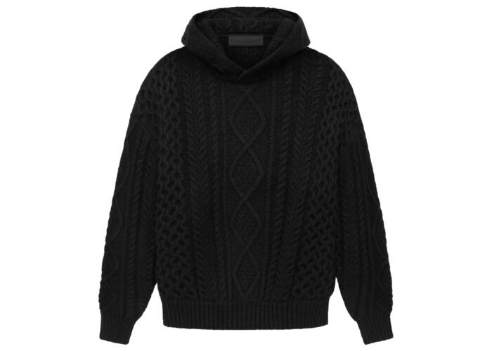 Fear of God Essentials Cable Knit Hoodie in front side