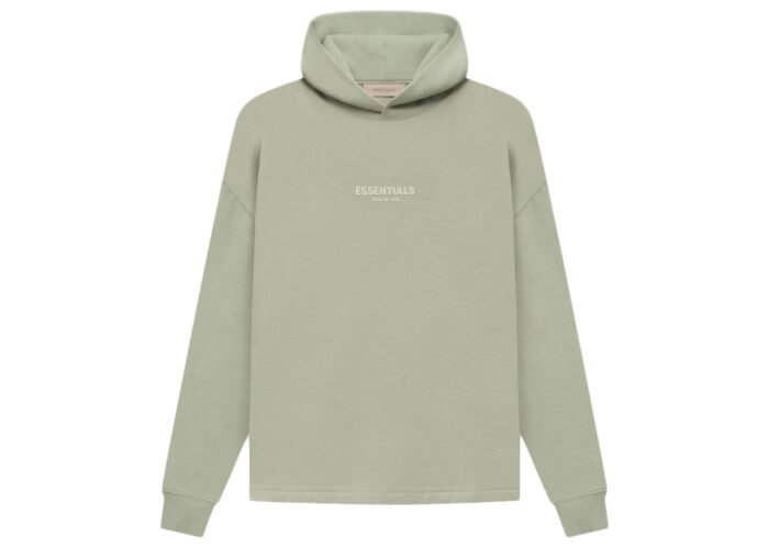 Fear Of God Essentials Relaxed Hoodie Seafoam in front side