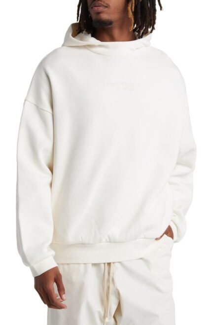 Fear of God Essentials Hoodie Cream in front side