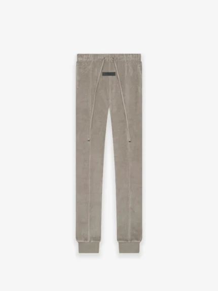 Womens Velour Pant Desert Taupe in front side