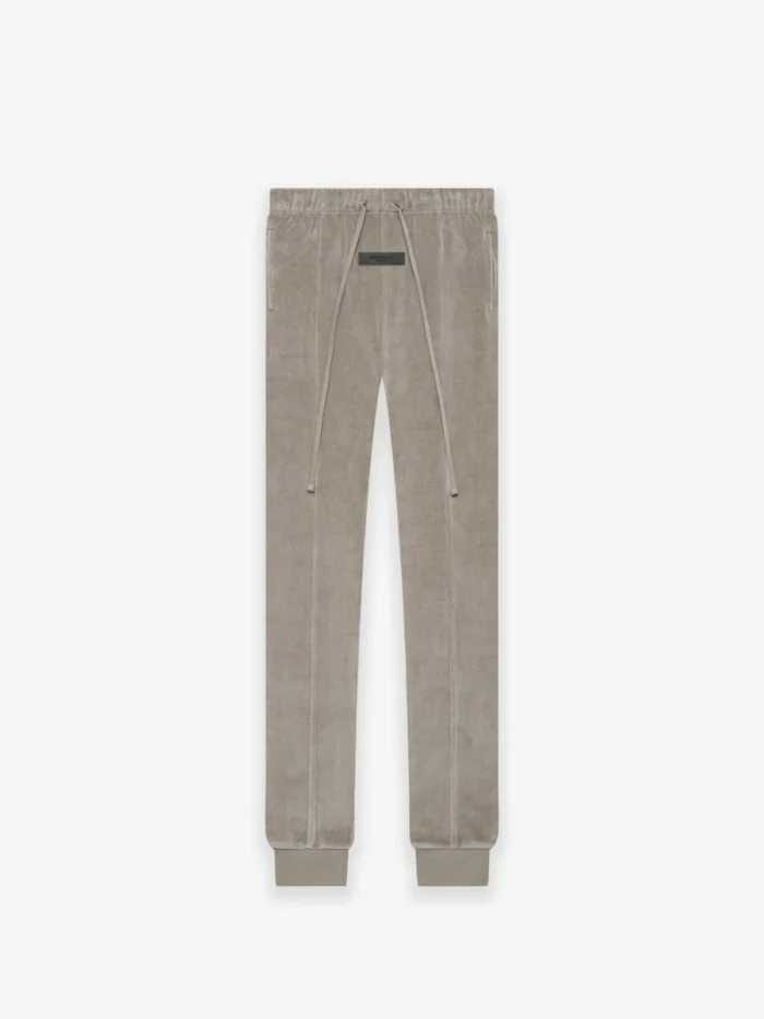 Womens Velour Pant Desert Taupe in front side