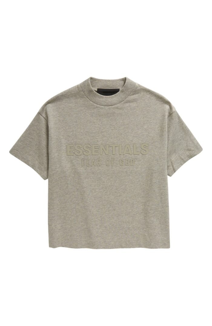 Kids' Logo Crewneck Cotton Graphic T-Shirt in front side