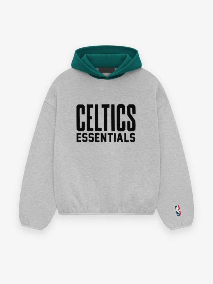Essentials Celtics Hoodie Light Heather front side