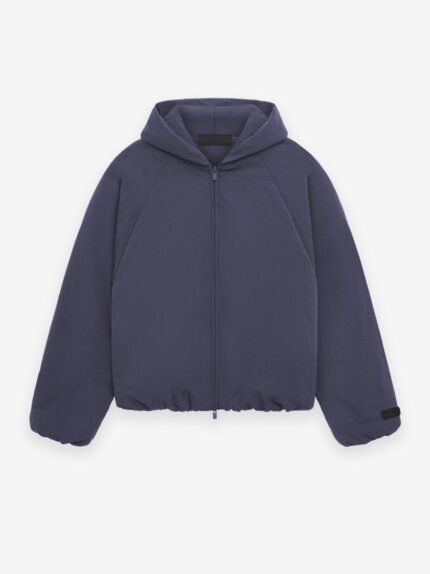 Essentials Military Nylon Hooded Bomber front side