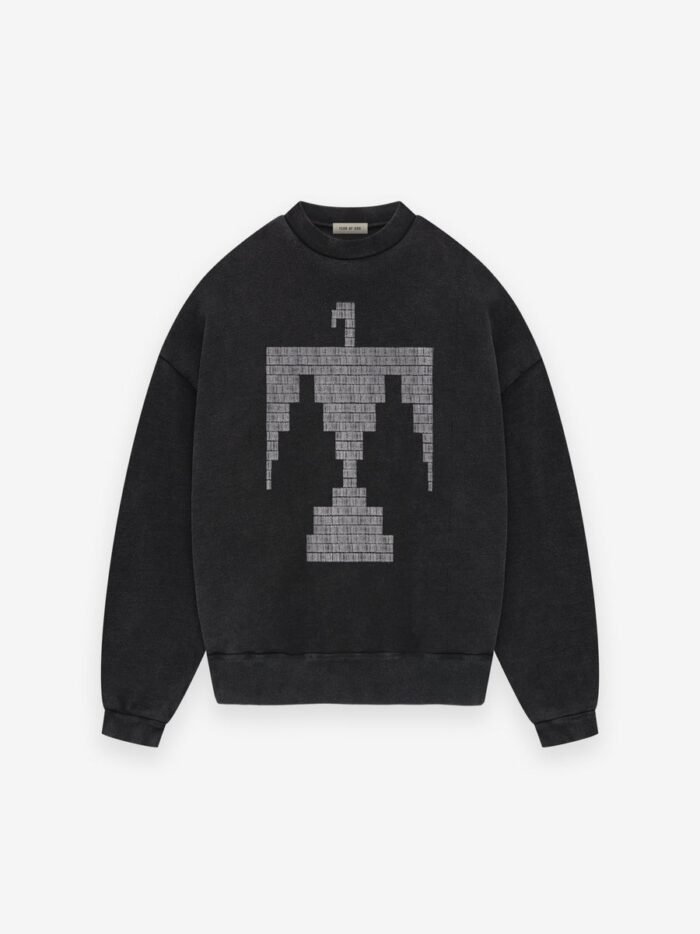 Essentials Thunderbird Crewneck Sweatshirt Black in front side