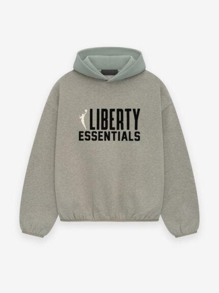Essentials Liberty Hoodie Warm Heather front side