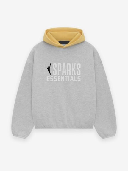 Essentials Sparks Hoodie grey front side