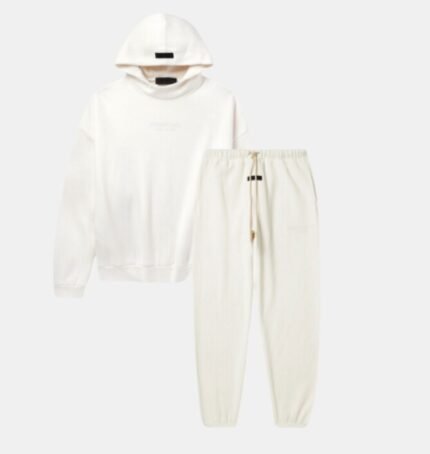 Fear of God Essentials Cloud Dancer Tracksuit front side