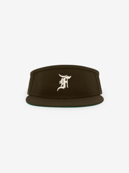 Fitted Visor Brown Hat in front side